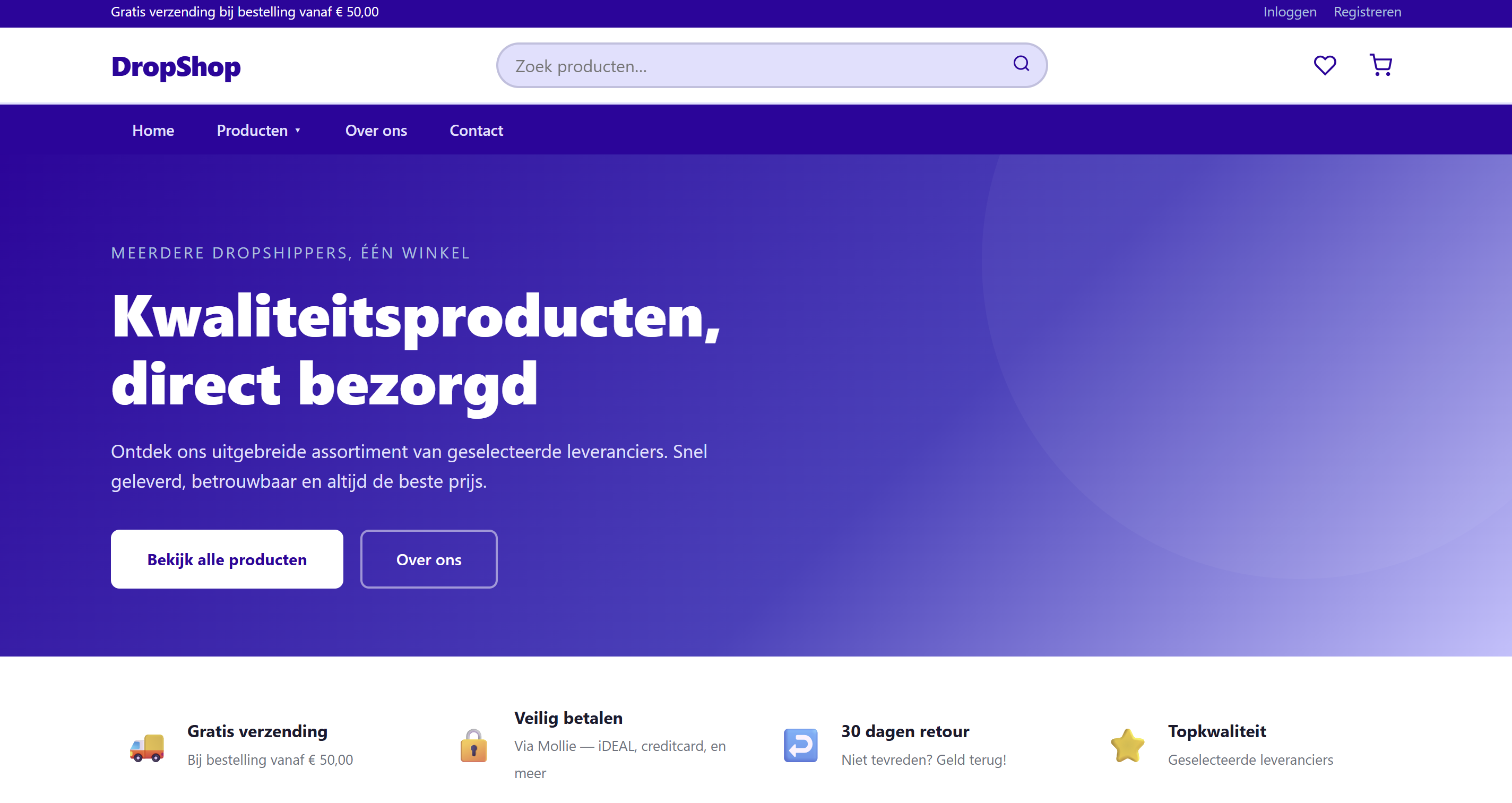 dropshop — maatwerk software project All-in Software